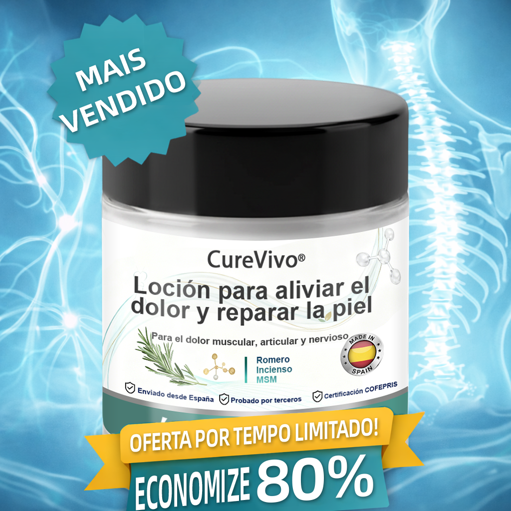 Loção Analgésica e Restauradora CureVivo®🐰Para dores musculares, articulares e nervosas（葡萄牙）