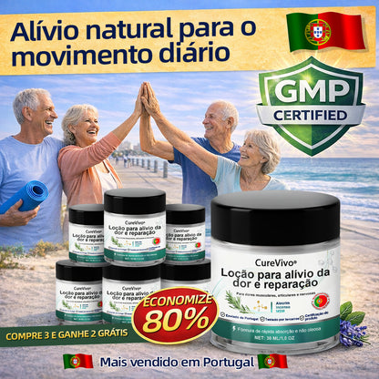 Loção Analgésica e Restauradora CureVivo®🐰Para dores musculares, articulares e nervosas（葡萄牙）