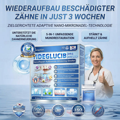 GarageLine®🦷 Tideglusib Zahn- & Zahnfleisch-NanoRepair Auflösende Whitening-Streifen ✨ (Unterstützt die Zahnreparatur und hilft, Zahnfleischbeschwerden sowie andere häufige Mundprobleme zu lindern)