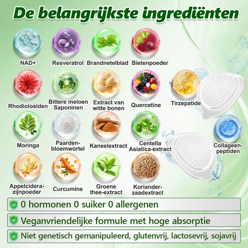 Officiële Winkel | 🎉🎉CureVivo® Moringa · Berberine × NAD+ 10-in-1 Geavanceerde Nano Micronaald Pleister 🇳🇱 (Slechts één keer per dag, zichtbare veranderingen in 7 dagen) ✅ Voor obesitas, slappe huid, diabetes, slaapapneu, gewrichtsproblemen en meer