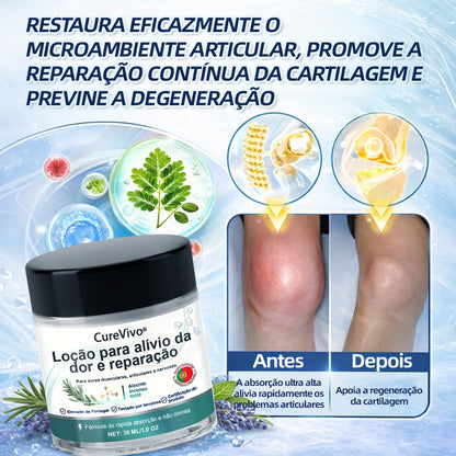 Loção Analgésica e Restauradora CureVivo®🐰Para dores musculares, articulares e nervosas（葡萄牙）