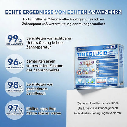 GarageLine®🦷 Tideglusib Zahn- & Zahnfleisch-NanoRepair Auflösende Whitening-Streifen ✨ (Unterstützt die Zahnreparatur und hilft, Zahnfleischbeschwerden sowie andere häufige Mundprobleme zu lindern)